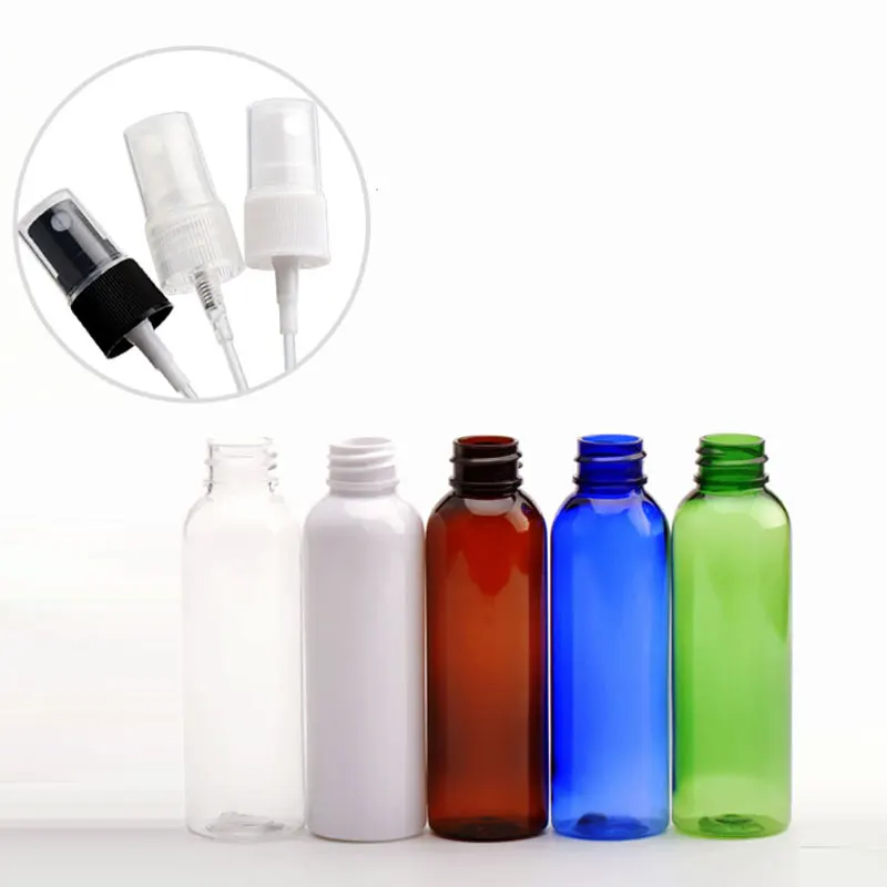 

50 X 60ml Empty Plastic Perfume Spray Pump Bottle 60CC Cosmetic Container Fine Spray Clear White Brown Blue Green Bottles