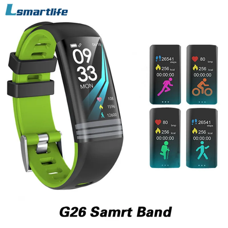 

G26 Fitness Bracelet Blood Pressure Heart Rate Monitor Smart Band Watch Mutiple Sport Mode Wristbands for Huawei