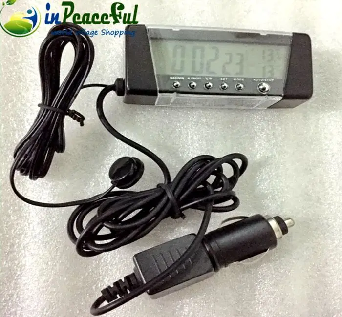 

Colorful car thermometer, car clocks, car voltmeter, background light.