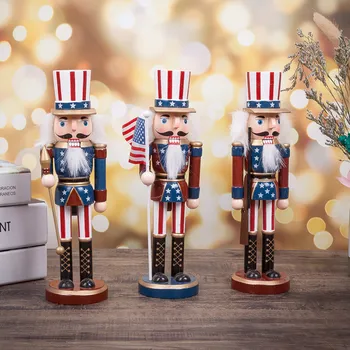 

H01-X021 Best Christmas Valentine's Day birthday gift home decoration Nutcrackers 25cm stripe soldier