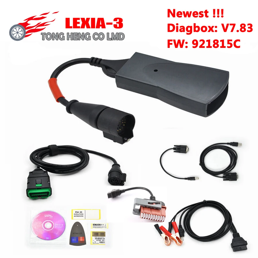 Диагностический инструмент Lexia3 для P-eugeot/C-itroen PP2000 V48/V25 Lexia-3 Diagbox v7.83/v9.91 FW 921815C с PSA