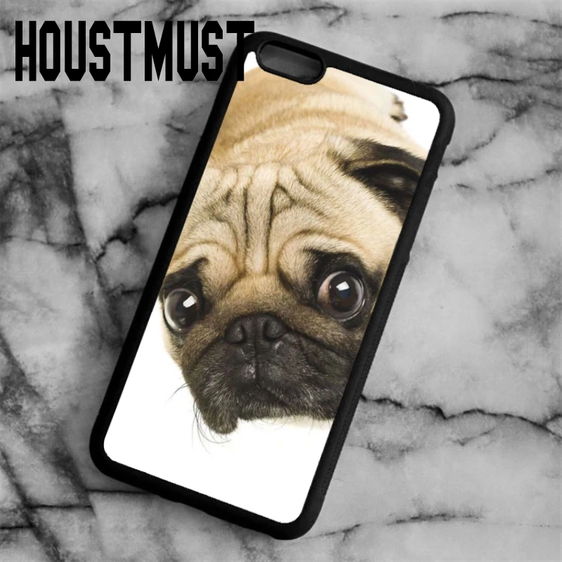 HOUSTMUST Close Up Pug dog Case cover For iPhone 5 5S SE 6 6S 7 8 Plus X Samsung galaxy S5 S6 S7 edge S8 Note shell |