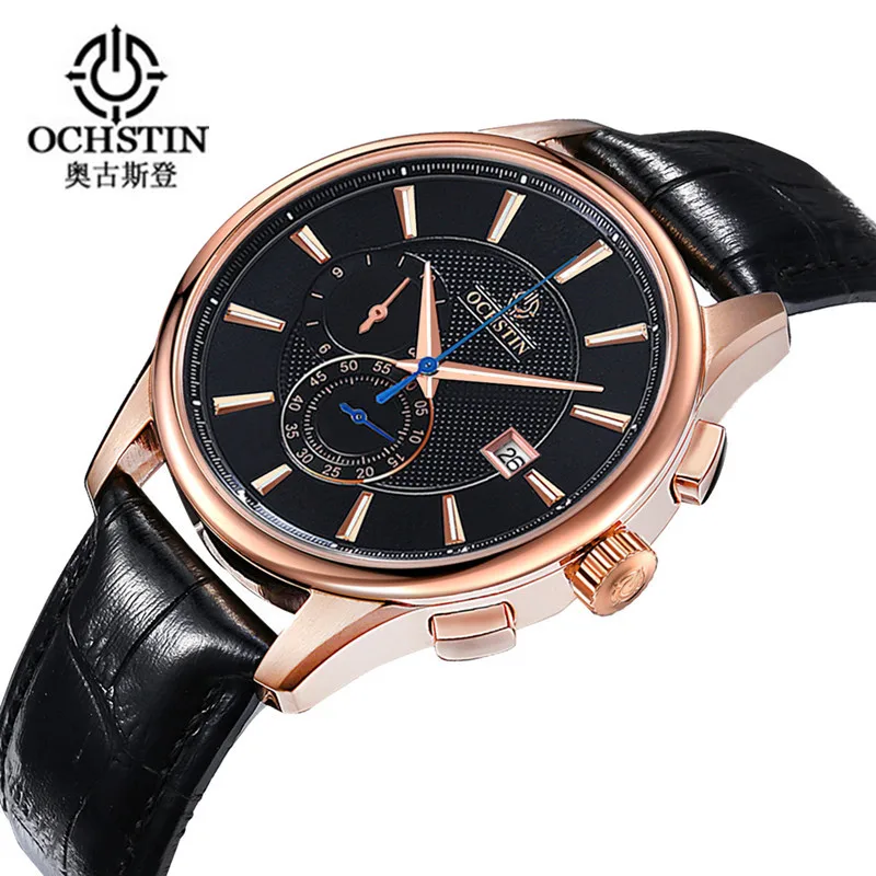 2016 Rushed Relogio Masculino Original Ochstin Luxury Brand Stainless Steel Analog Display Date Men s Quartz