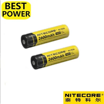 

2 pcs Nitecore NL1826 18650 2600mAh 3.7V 9.6Wh Rechargeable Li-on Battery high quality with protect