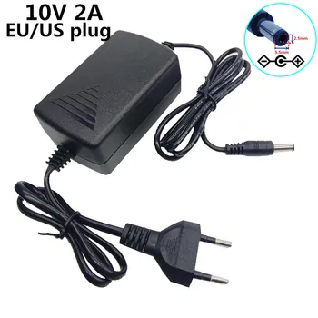 

EU US Plug 10 Volt 10V2A AC Converter Switching power adapter DC 10V 2A power Supply DC size 5.5mmx2.5mm/2.1mm transformer