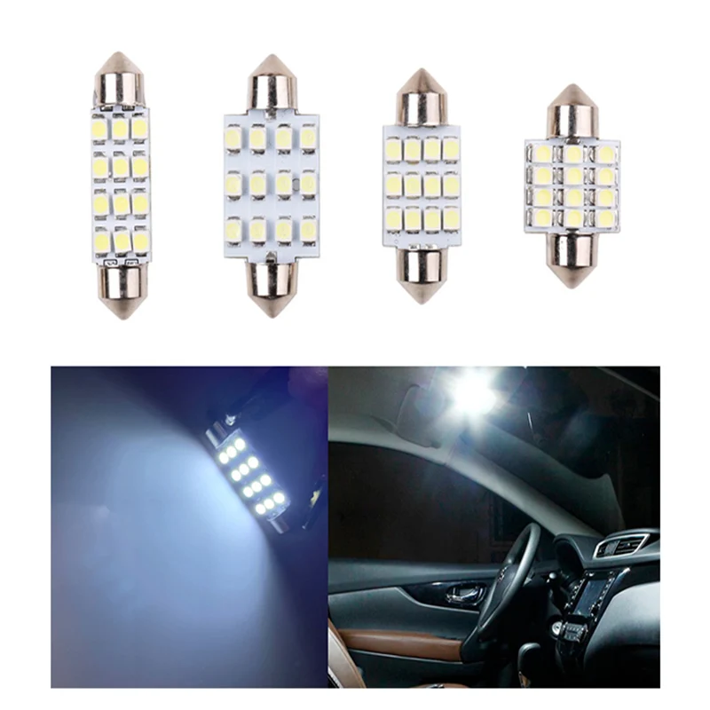 

10PCS Festoon 31mm 36mm 39mm 41mm LED Bulb C5W C10W Super Bright Canbus Error Free Auto Interior Doom Lamp Car Styling LighT