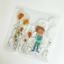 Пользовательские Четкие штампы для изготовления карт мальчик штамп