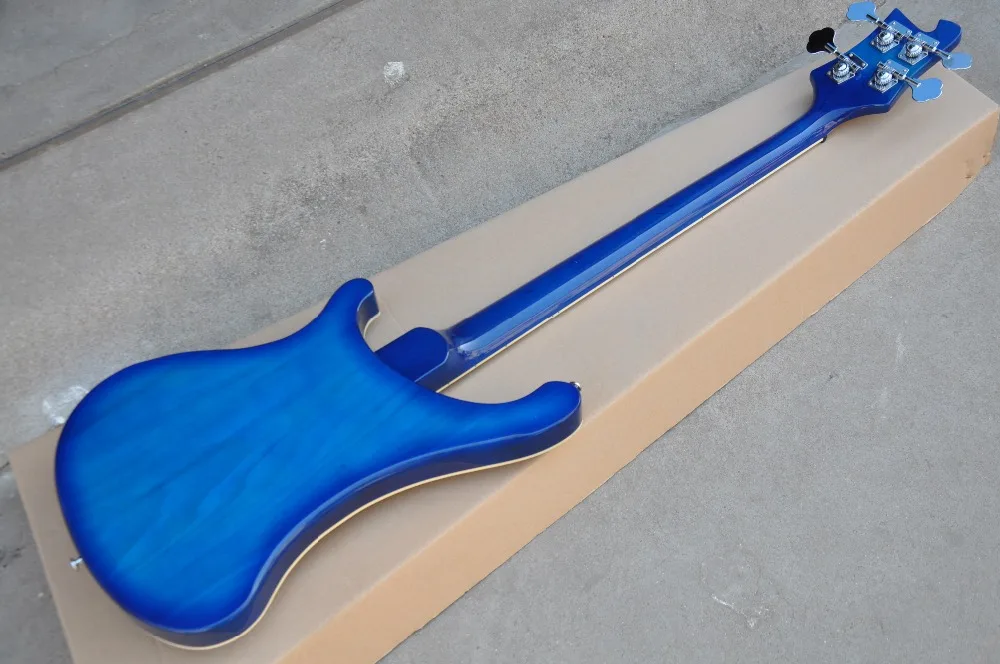 Синий и черный рикенбэк на заказ 4003 firglo 4 струны бас гитара ricken бас двойной выход чернила моно и стерео