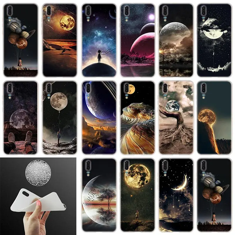 

Soft Silicone Phone Case cada vez que veas la luna For Huawei P30 P20 P30Pro P10 P9 P8 Plus Lite 2017 P samrt 2019 Cover