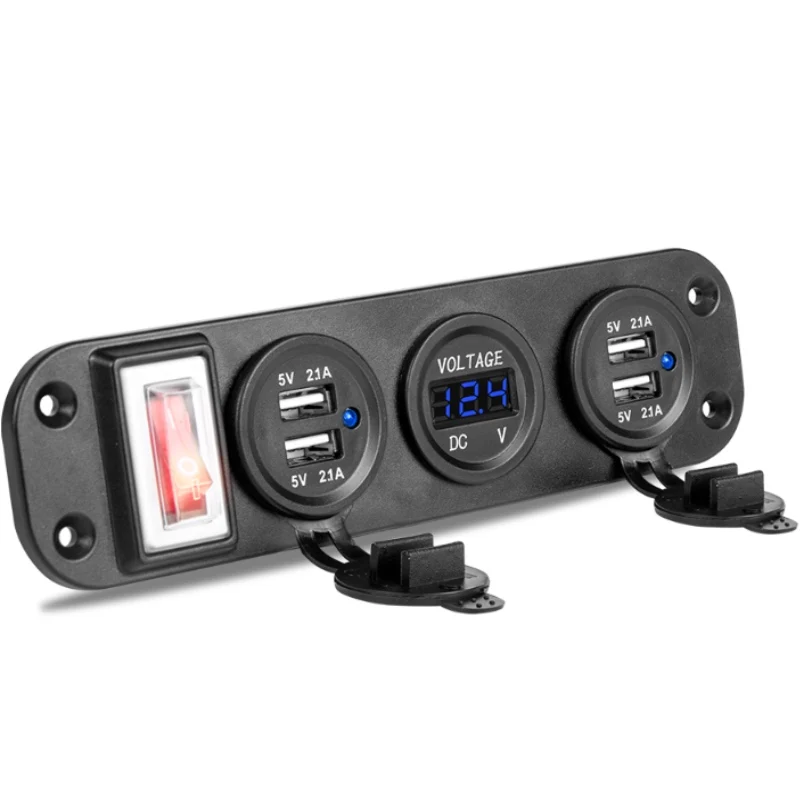 Водонепроницаемый 3 в 1 12 В 2.1A 4 USB порта зарядное устройство для автомобиля лодки