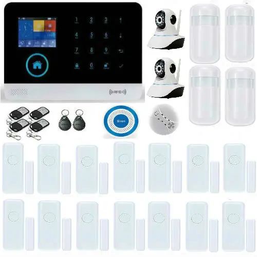

YoBang Security Wireless WIFI 3G WCDMA GPRS Alarm System Remote Video IP Camera With PIR Motion Detector Door Window Sensor