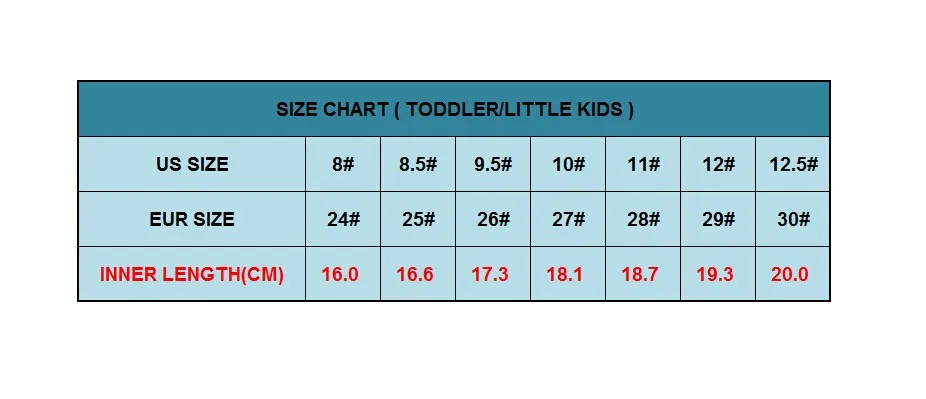 SIZE CHART 111