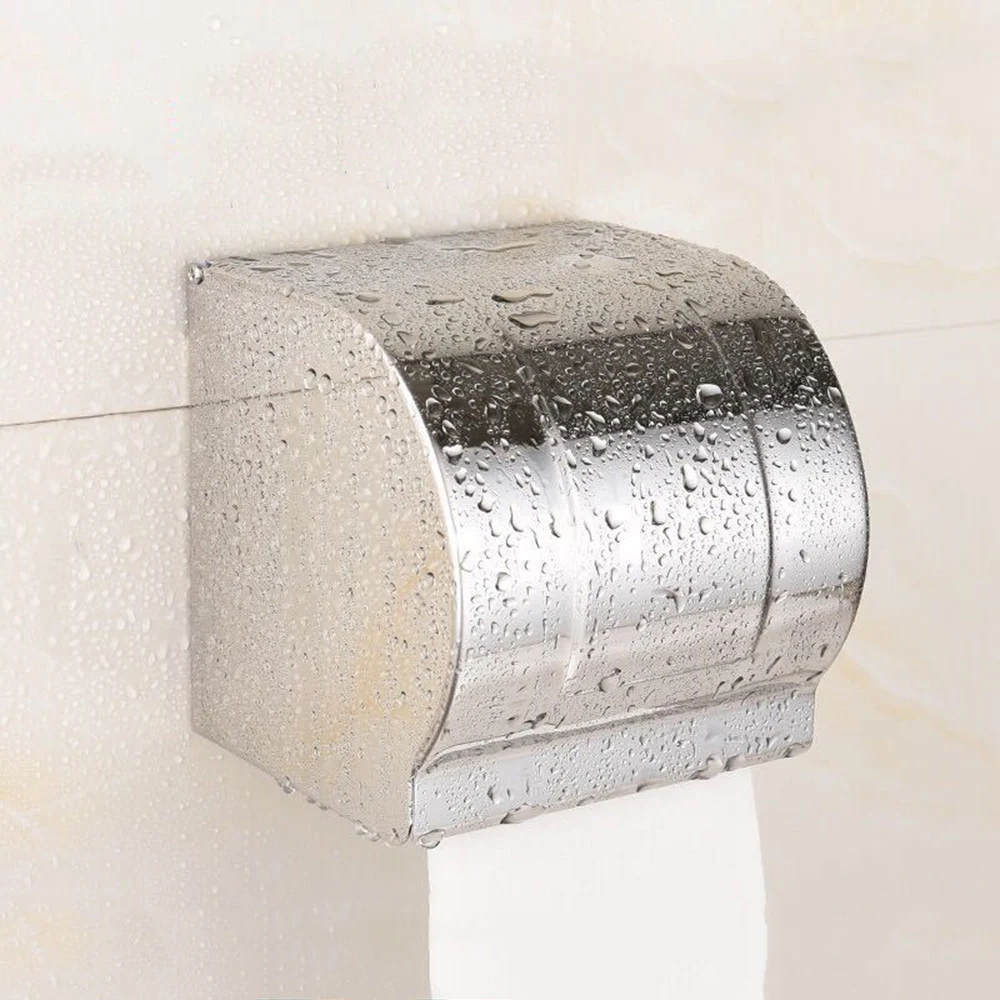 

Thickened Roll Paper Toilet Paper Box Waterproof Box Stainless Steel Paper Holder