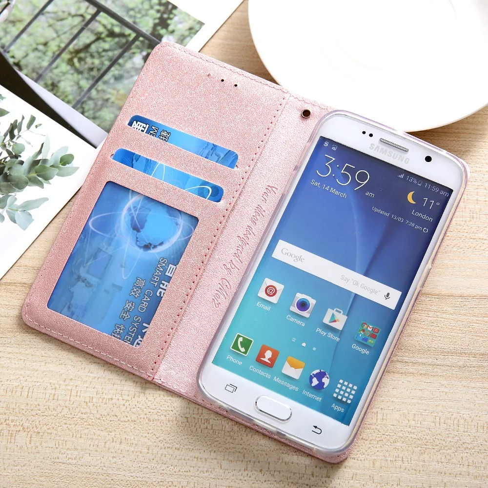 Роскошный кожаный чехол кошелек для Samsung Galaxy S7 Edge книжка S8 Plus накладка|case for samsung