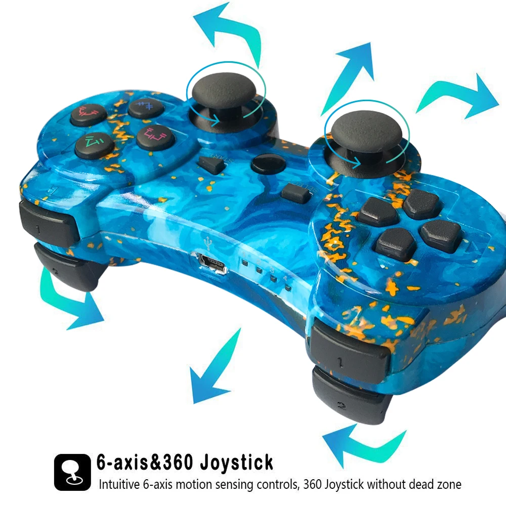 Bluetooth для Sony Playstation 3/ps2/ПК контроллер беспроводной геймпад джойстик Playstation3 SIXAXIS 12