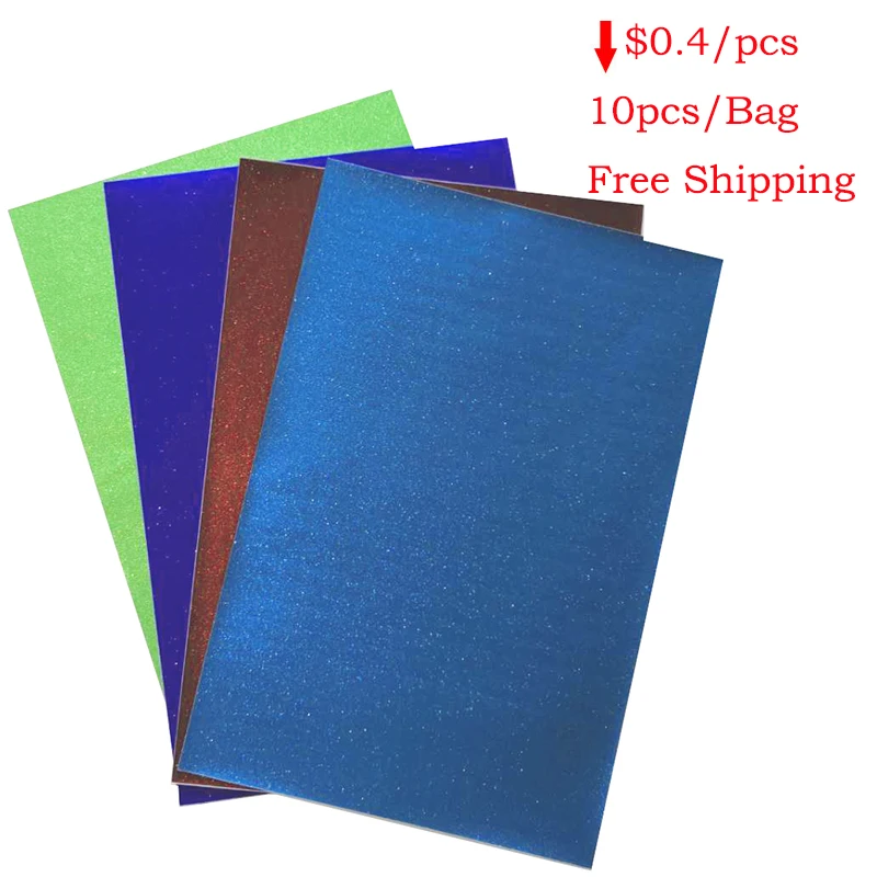 Pearlescent Scrapbooking Stickers Diy Decor Sparkling Glue Sheets 10pcs/Bag Self Adhesive Crafts 20*30cm | Дом и сад
