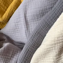 Натуральная хлопковая сетчатая вуаль с двойным ворсом, 135 см ширина 130 г/м2, ткань для детского шитья 420 метров, маленькая CD04A