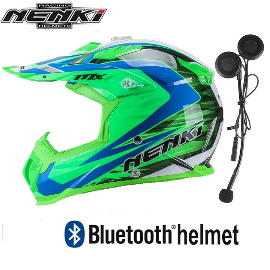 Бесплатная доставка 1 комплект беспроводный Bluetooth шлем NENKI для мотокросса