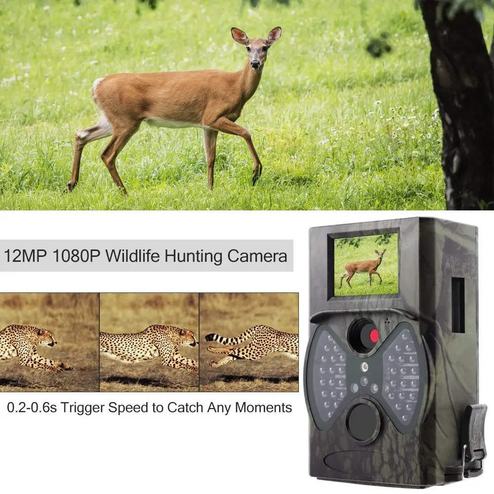 

Game Hunting Camera Traps HC300A 1080p Scouting Wildlife Wildcamera for Game Hunter Deer Surveillance Cameras