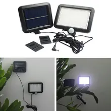 Высокая яркость 56Led 2835SMD Открытый Солнечный датчик движения садовый настенный фонарь лампа панель из поликремния для наружного