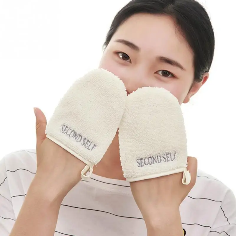 

1pc Comfortable Microfiber Facial Cloth Face Towel Water Remover Cleansing Glove Reusable Remover Tool