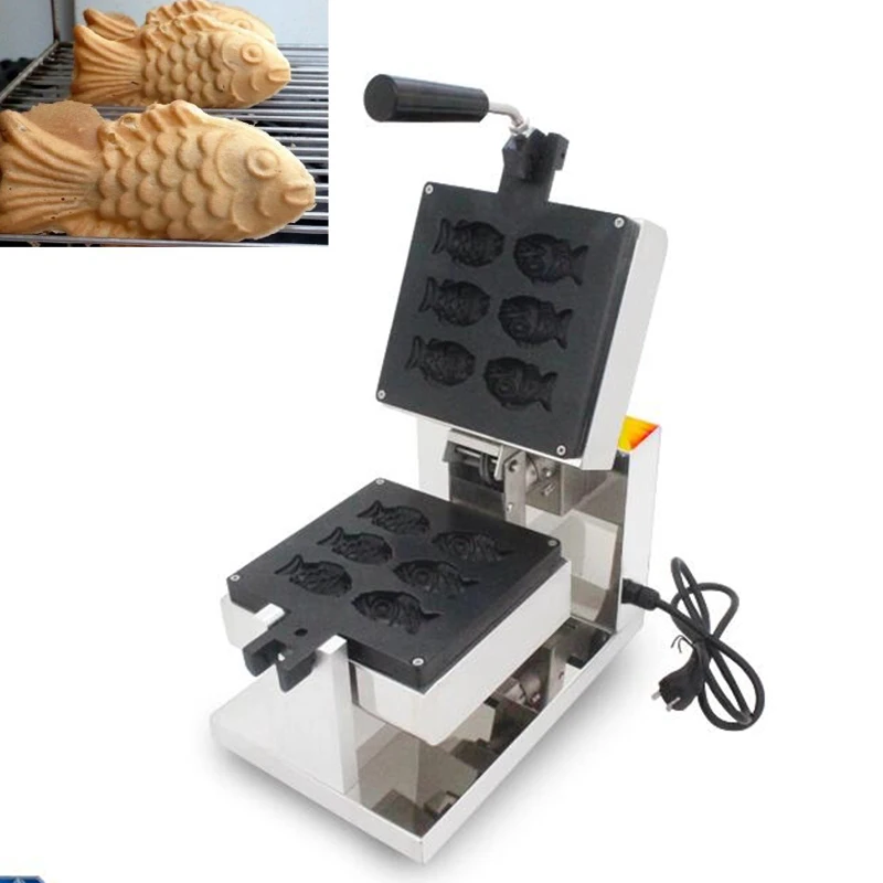 Electric Fish Shape Mini Rotary Waffle Maker Waffle Baker Machine