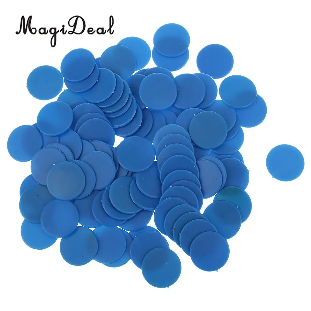 100x 18mm New Plastic Counters Board Game Party Table Game Tiddlywinks Teaching Aid Math Counting Toys for Kids Children