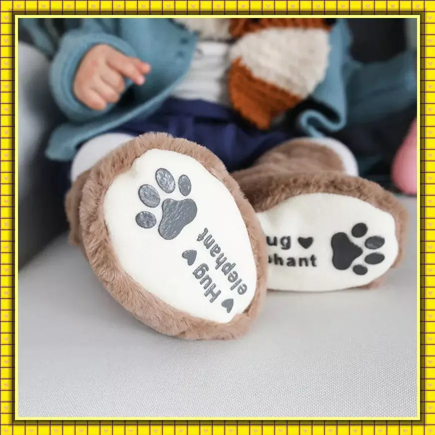 Children's Winter Shoes And Socks Kids Cute Animal Socks Toddler Indoor Floor Baby Anti Slip Socks  Walking Thicken Baby Socks 