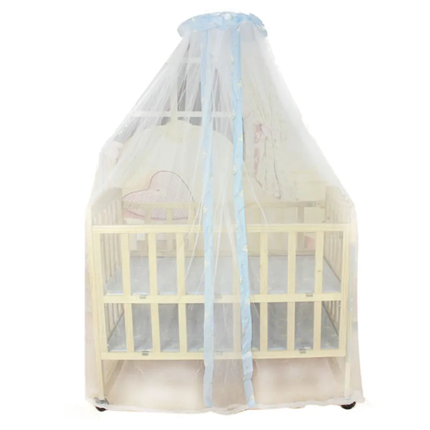 Цена по прейскуранту завода летняя детская противомоскитная для кровати сетка купольная форма штора-сетка для детская кроватка Навес Aug25 необыкновенный - Цвет: Синий