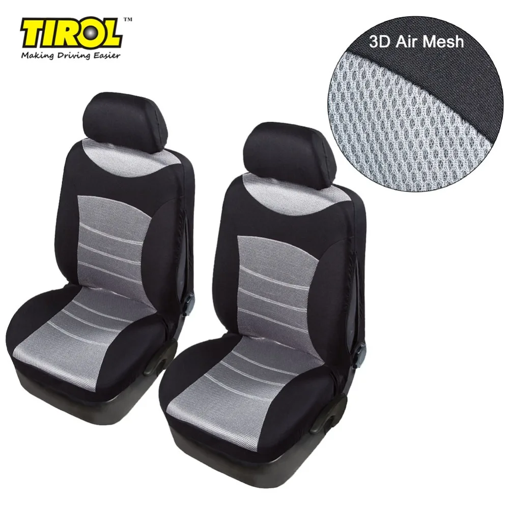 

TIROL Universal Car Front Seat Cover 3D Air Mesh Breathable Seat Protector (2 Pack) Airbag Compatible Fit Most Car Free Shipping
