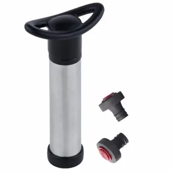 

Stainless Steel Wine Bottle Vacuum Saver Sealer Preserver Bar Pump 2 Stoppers Wonderful35%