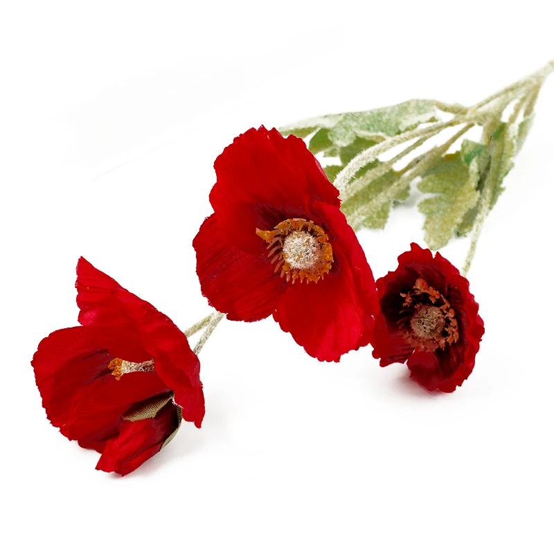 Cevent 1pcs Artificial Poppy Silk Flowers Home Party Decoration Fake Poppy flowers For Garden Decor Artificielles Flower Wreath Cevent 1pcs Artificial Poppy Silk Flowers Home Party Decoration Fake Poppy flowers For Garden Decor Artificielles Flower Wreath