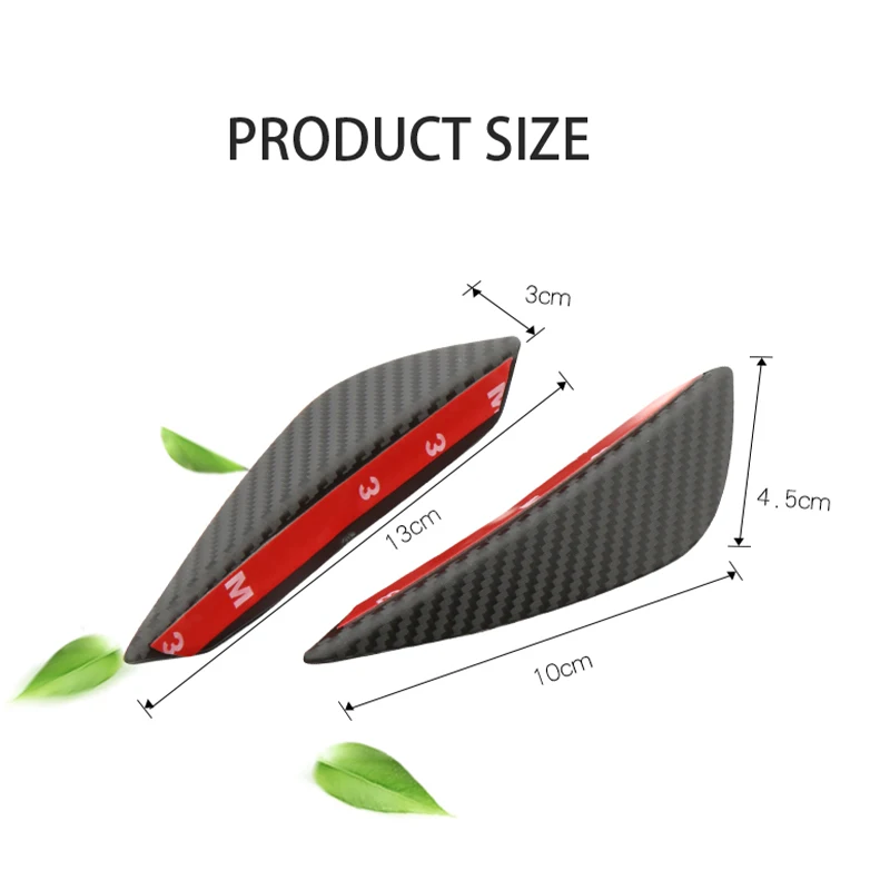 6PCS Universal Rubber Car Front Bumper Lip Protector Rear Diffuser Auto Carbon Fiber Spoiler Splitter Wing Protection Guard