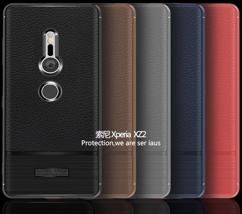 Чехол для sony Xperia L2 XA2 ультра милый противоударный чехол из зернистой кожи XZ2 XZ3
