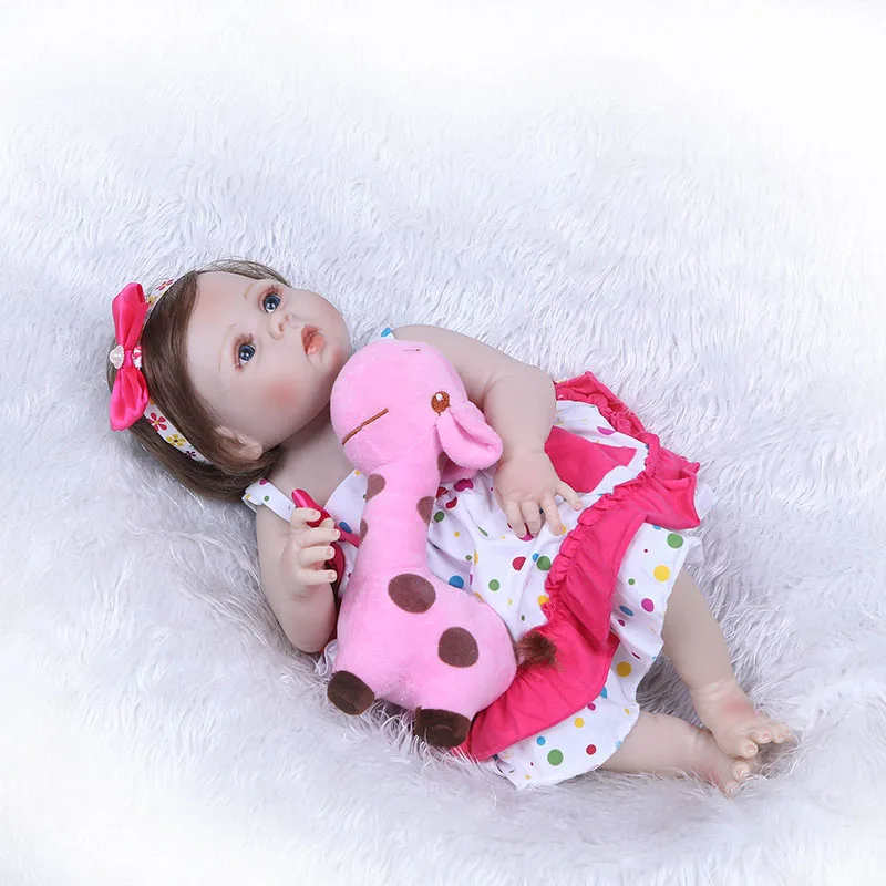 

56CM/22inch 3D Lifelike Jointed Reborn Doll Silicone Newborn Baby Princess Dolls Playmate BM88