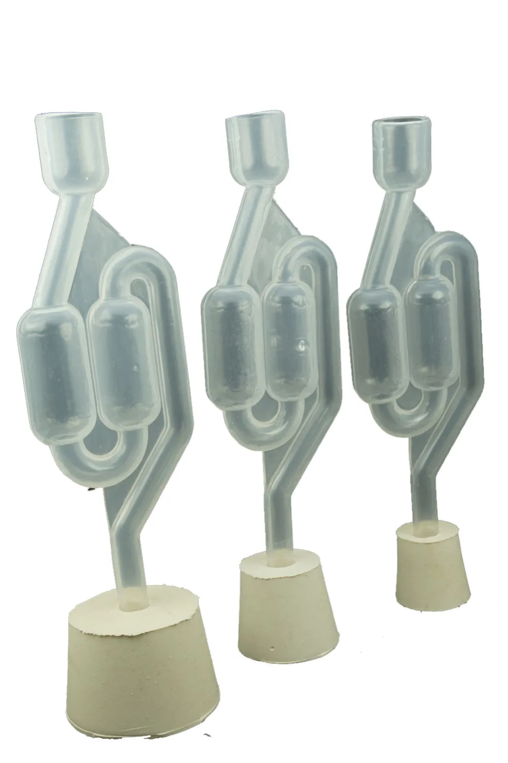 Twin Bubble Airlock Vent Sbubble Home Brew Fermenter Wide Air Lock & Bung Stopper Gum Rubber