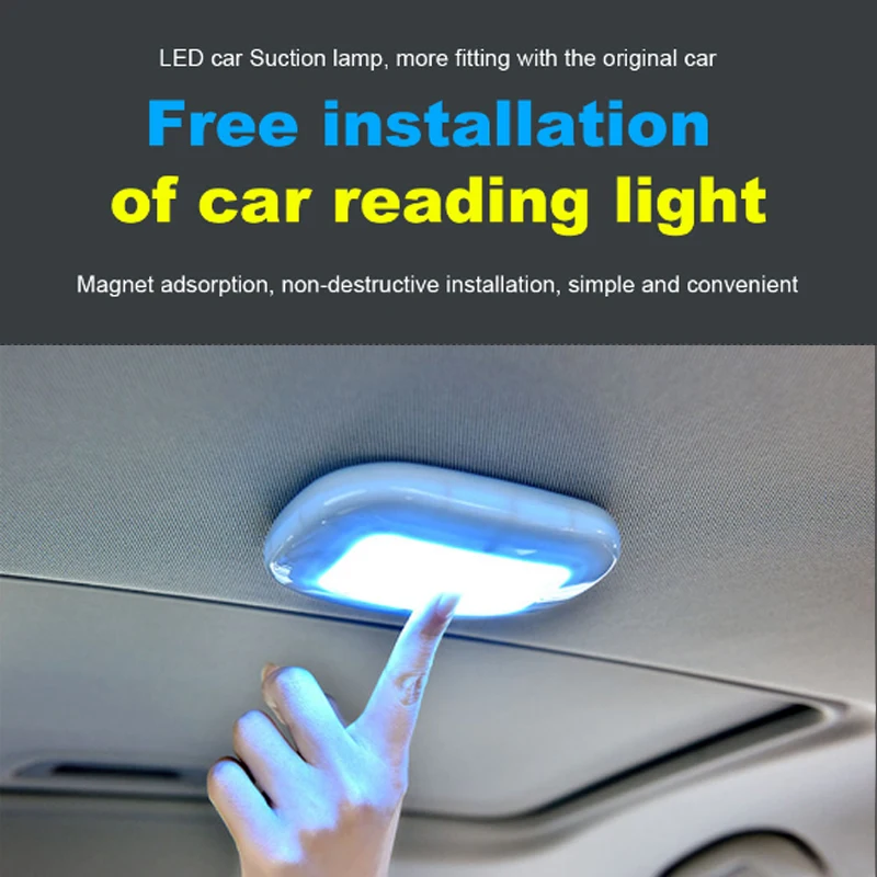 Buy 2Pcs Car reading light USB rechargeable car roof