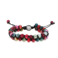 Камень 6 мм Турмалин diy ручное ткачество Веревка Браслеты для мужчин и женщин любителей общие популярный стиль могут быть выполнены по индивидуальному заказу