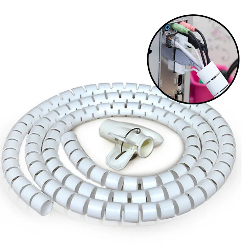 Diameter 15mm Cable Management PE Cord Cable Organizer Tools Computer