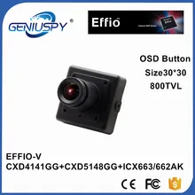 1/3 “SONY CCD Day & Night WDR 800TVL Effio-V Luz Das Estrelas Quadrado Em Miniatura 3.6mm Lens Board Mini CCD 0.0003Lux câmera Com OSD