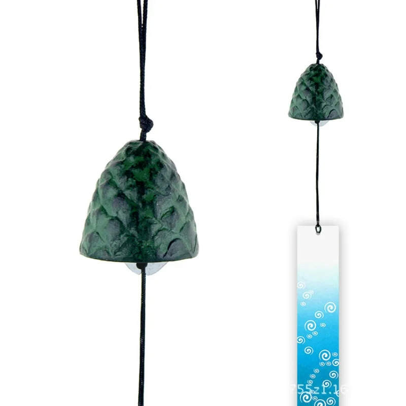 Японский Furin Wind Chime Nambu чугунный ивачу темно-зеленый сосновый конус на удачу подарок украшение дома