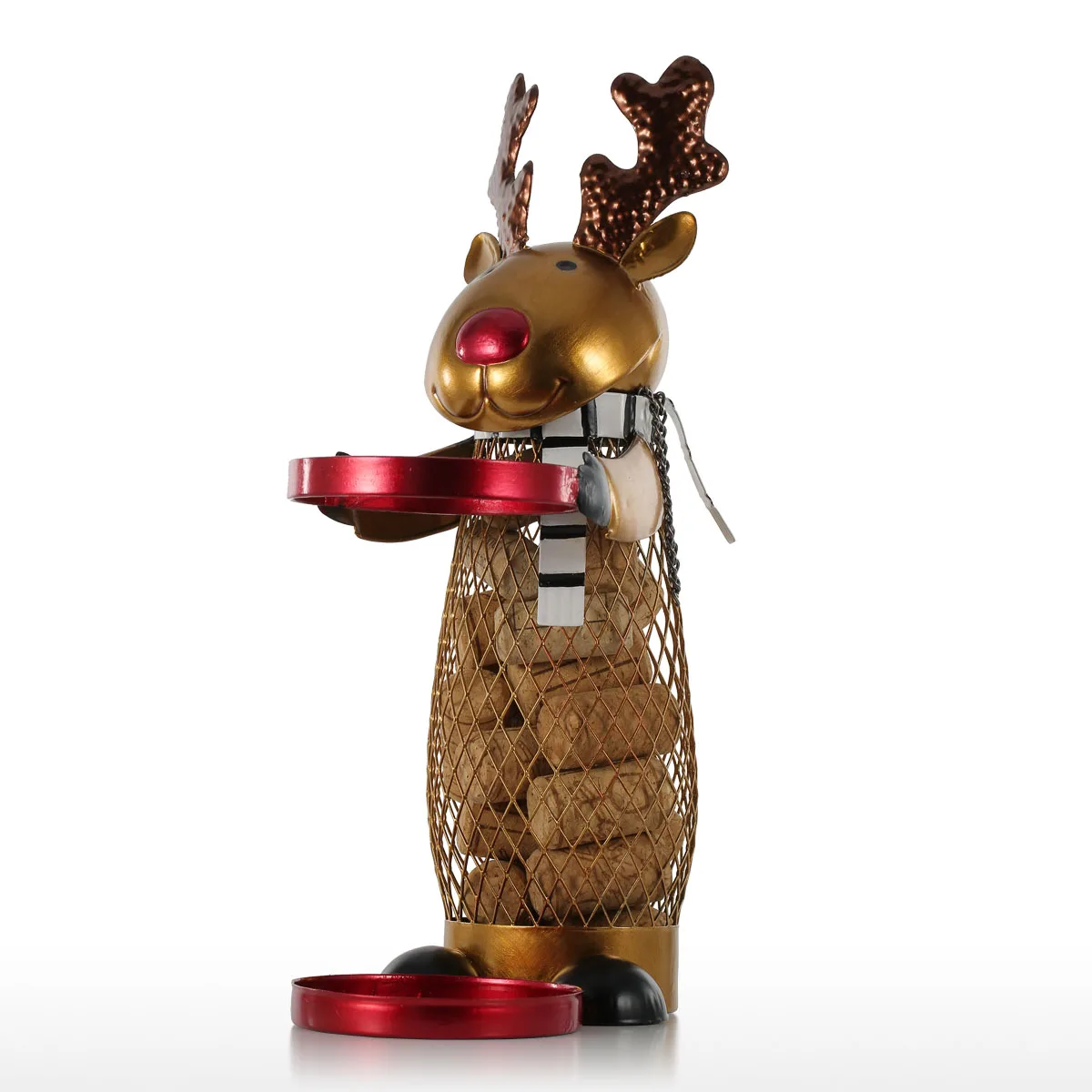 Netted Xmas Reindeer Wine Rack Animal Wine Holder Cork Container