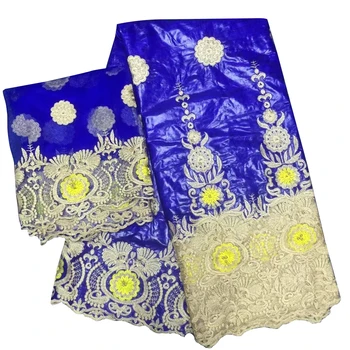 

bazin brode getzner african fabric embroidery plaid with beads 5+2yards swiss tulle lace scarf,basin riche guinea brocade fabric