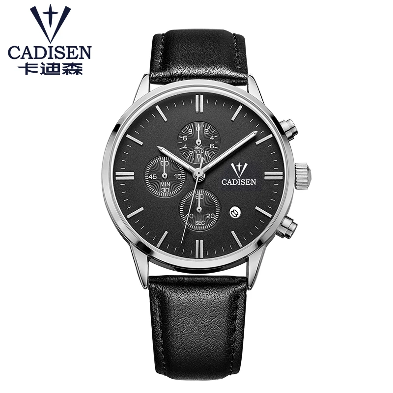 

CADISEN luxury brand men quartz watch fashion men waterproof sports business watch military relogio masculino