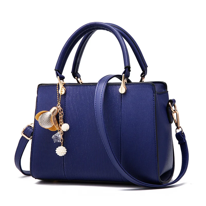 Women Handbag Luxury Bags Patchwork Women Solid Chains Rivet Bag Leather Designer Handbag HairBall Shoulder Kabelka SS7020 (4)