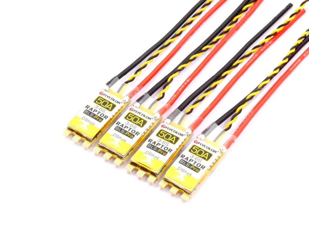 

Flycolor Raptor BL_S Pro 50A BLHeli-S ESC 3-6S Speed Controller Dshot Supported for FPV RC Quadcopter Drone 170-450 UAV