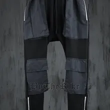 27-44! Мужская одежда большой карман пистолет брюки для девочек приливный ток лоскутное цвет блока повседневные штаны плюс разме