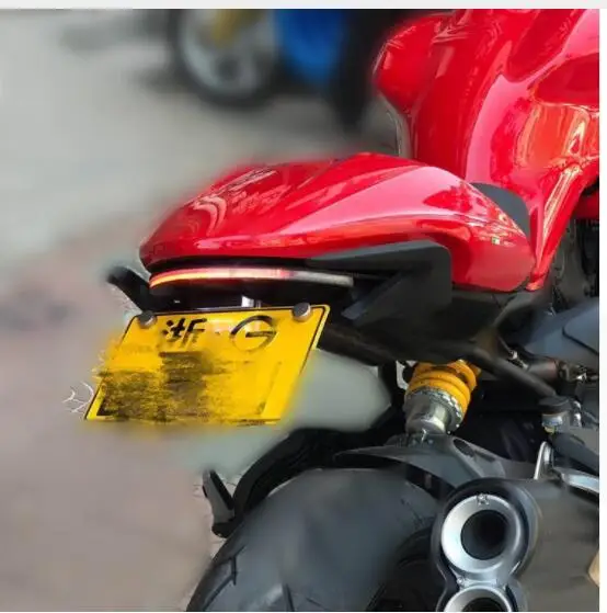 Для поездок на мотоцикле DUCATI Monster 821 1200 2010- Мотоцикл встроенными поворотными Подсветка регистрационного номера предупреждение о тормозе сигнальный светодиод