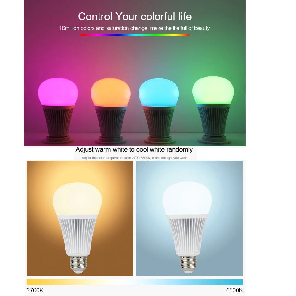 Miboxer FUTD04 DMX512 9 Вт E27 RGB+ CCT светодиодный светильник, FUTD01 DMX 512 светодиодный передатчик, FUTD02 DMX512 RGB+ CCT контроллер полосы