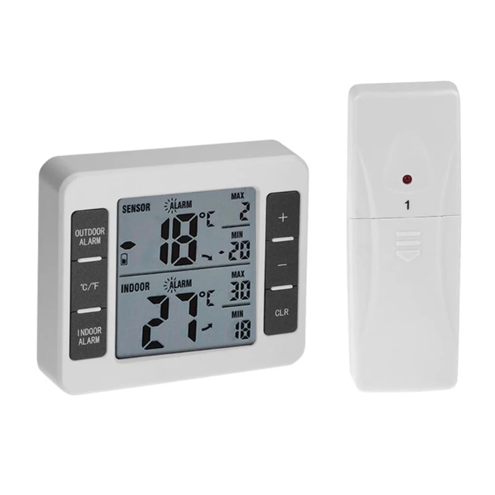 

Digital Thermometer with Remote Sensor Transmitter Fridge Outdoor Temperature Meter SLC88